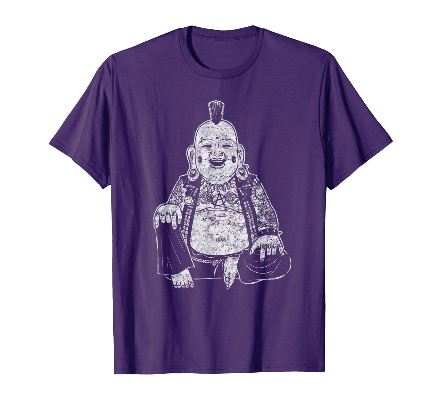 Funny sarcastic and Cool Punk Buddha Tattoos T-Shirt