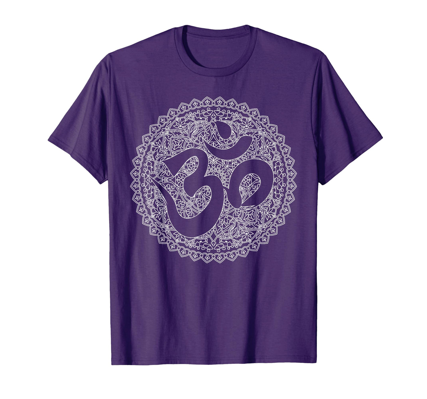 Art Deco Mandala - Sanskrit OM white T-Shirt T-Shirt