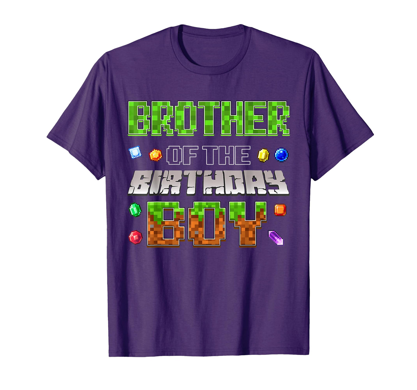 Brother Of The Birthday Boy Game Pixel Number Birthday Party T-Shirt