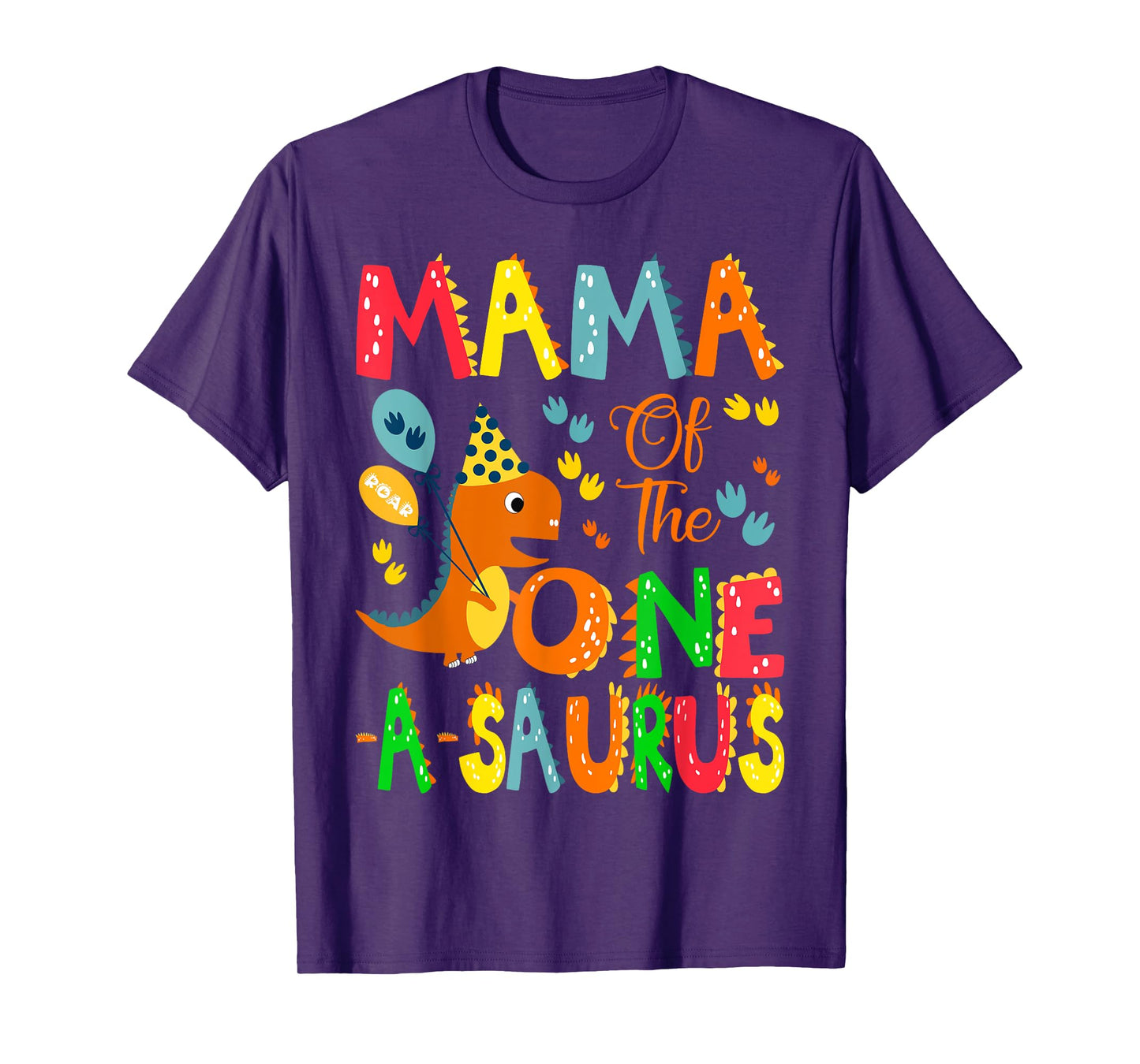 Mama of The One-A-Saurus 1St Birthday Boy Dinosaur T-Shirt