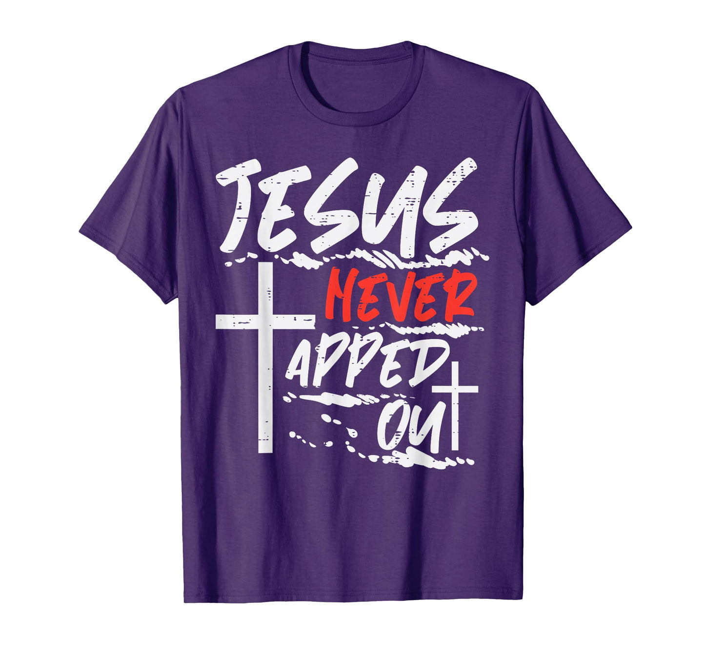 Wrestling Jesus Never Tapped Out Christian Wrestle Men Women T-Shirt