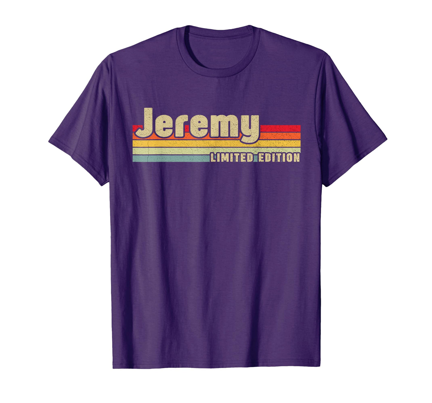 First Names Apparel Jeremy Unisex-Adults and Kids Black Small Crew Neck Short Sleeve T-Shirt Personalized Gift T-Shirts Christmas Birthday