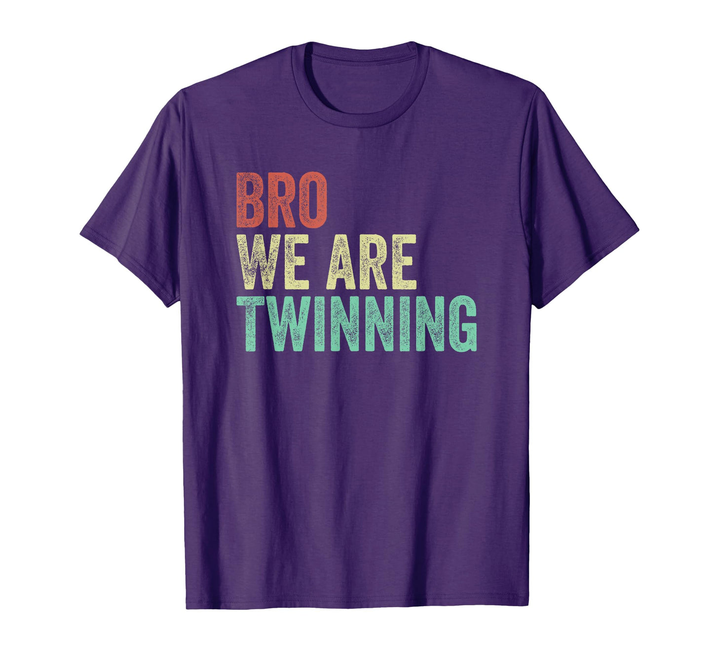 Bro We Are Twinning Boys Twin Day Spirit Week Funny Kids 70s T-Shirt