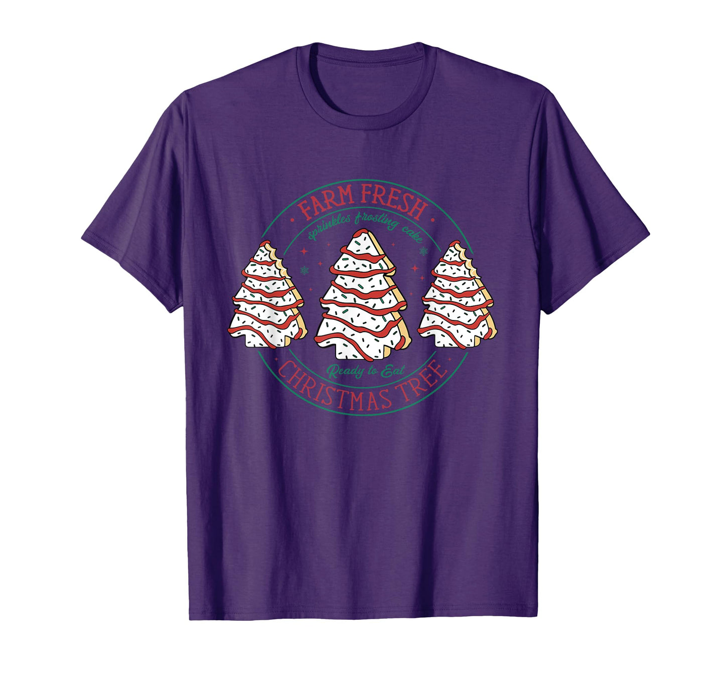 Farm Fresh Christmas Tree Frosting Frosted Cake Debbie T-Shirt