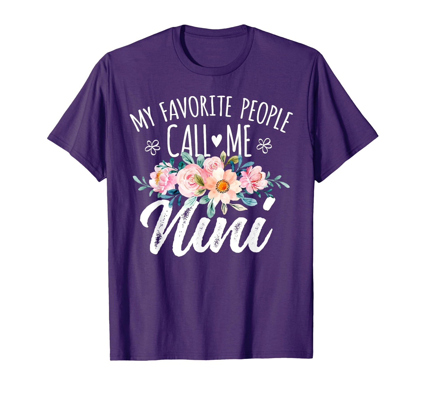 Best Nini Gifts For Mother's Day My Favorite People Call Me Nini Floral Birthday Nini T-Shirt
