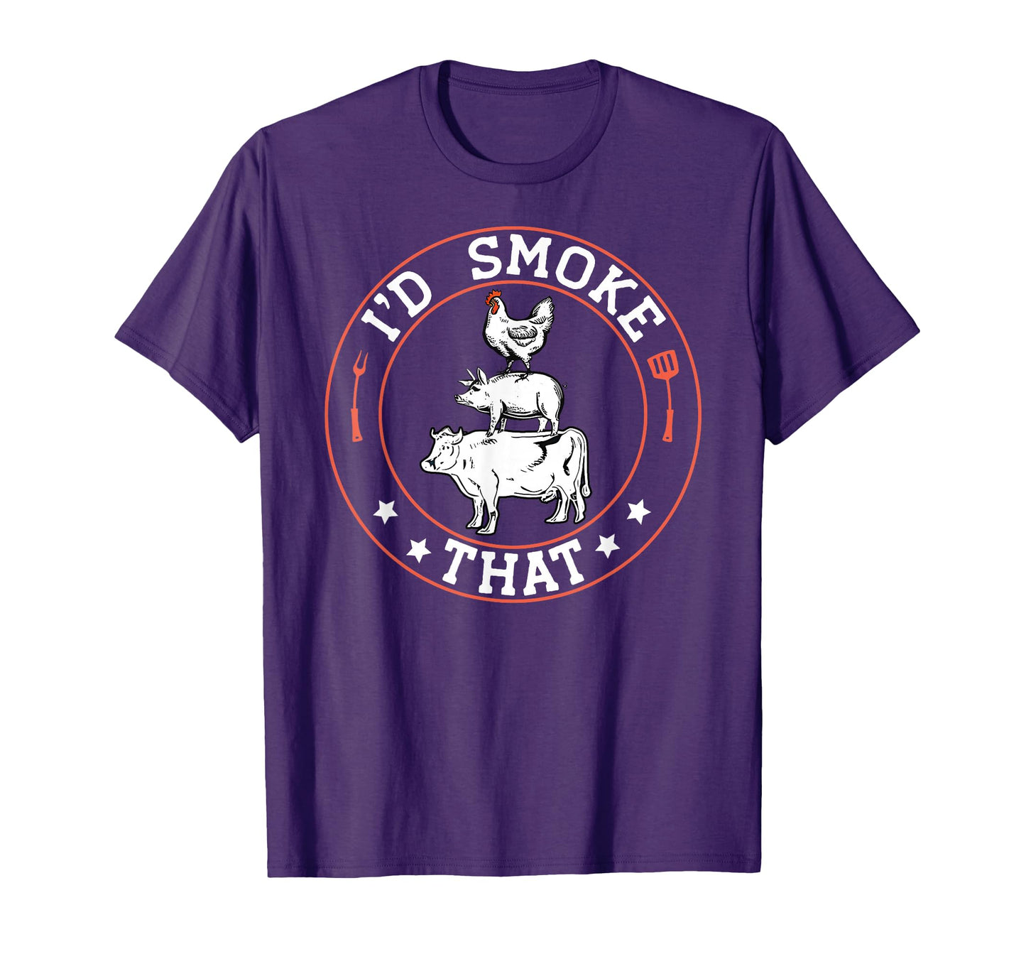 Chef Butcher BBQ Smoker I'd Smoke That Barbecue Pitmaster T-Shirt