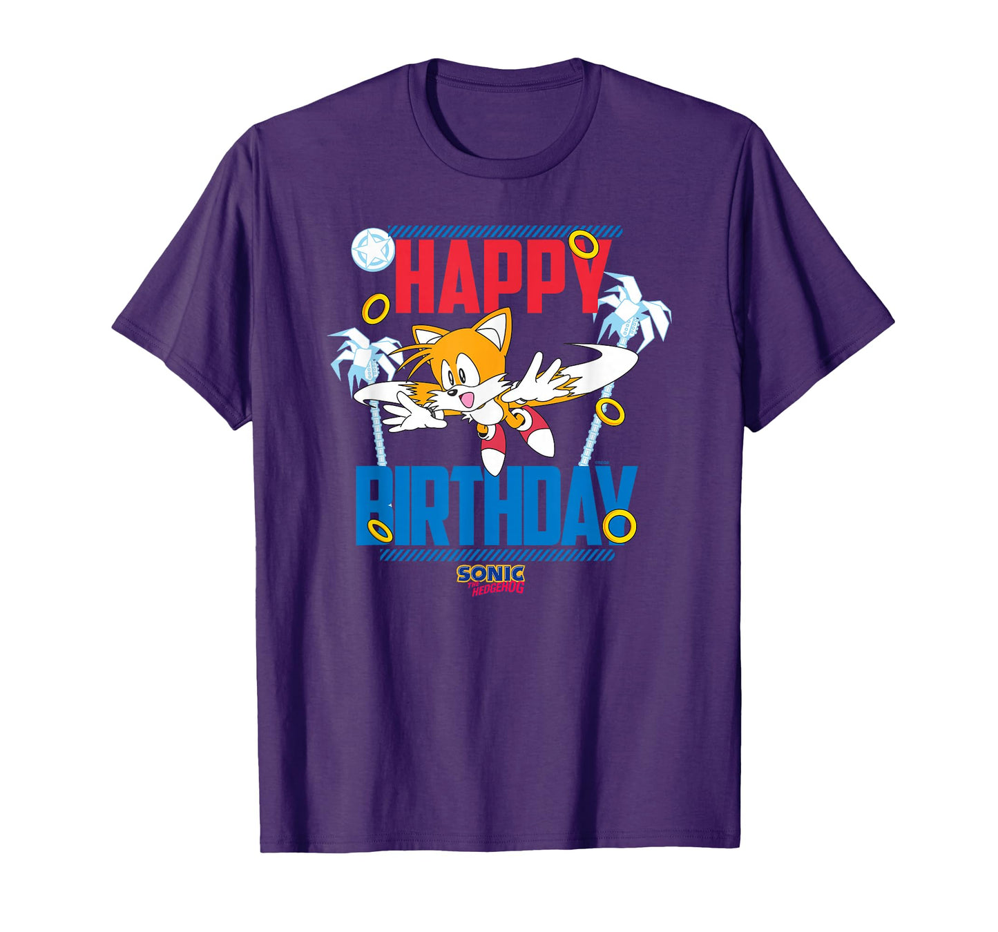 Sonic The Hedgehog Birthday Happy Birthday Tails Big Poster T-Shirt