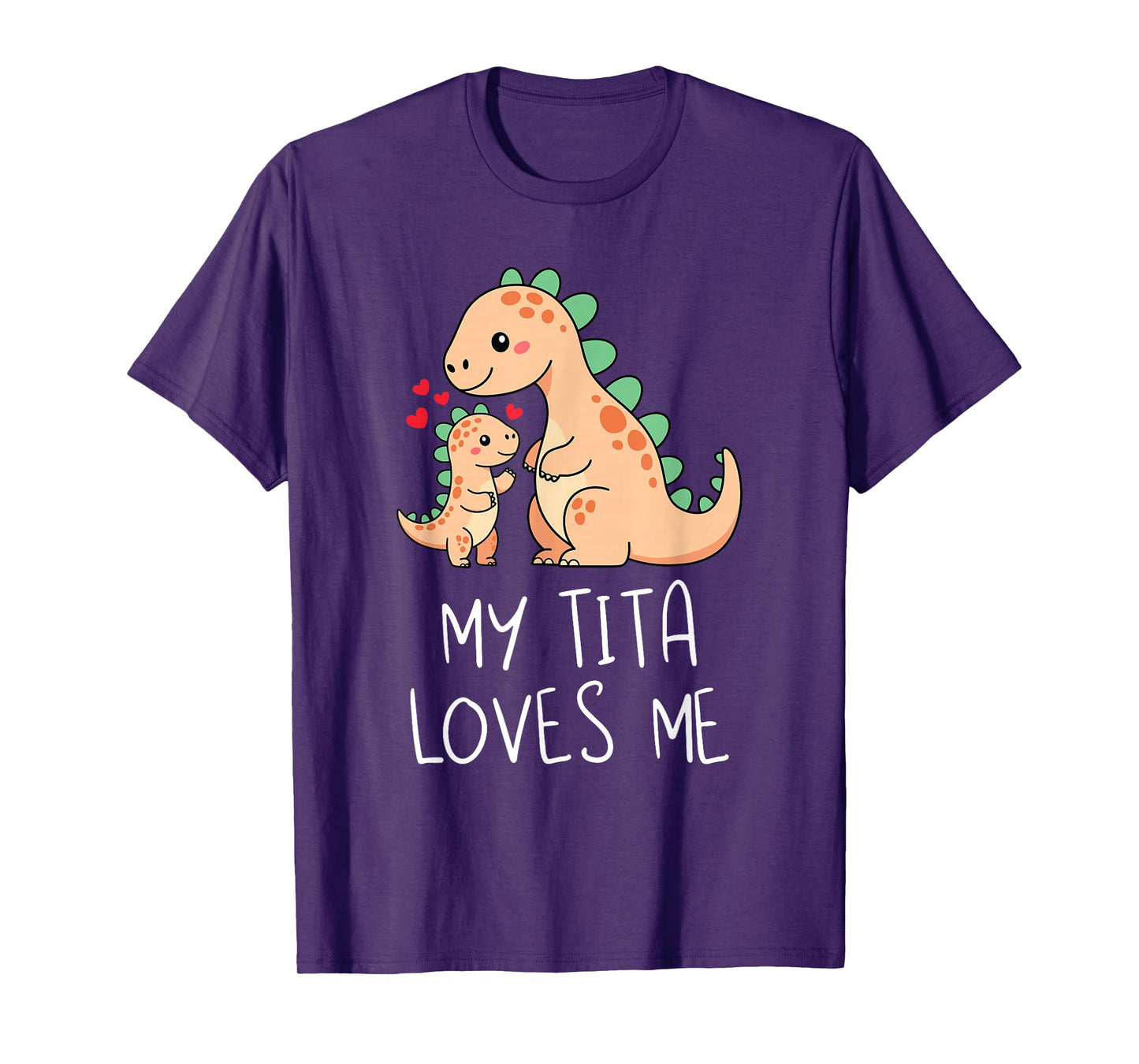 Baby Dino and Grandma My Tita Loves Me Funny Dinosaur T-Shirt