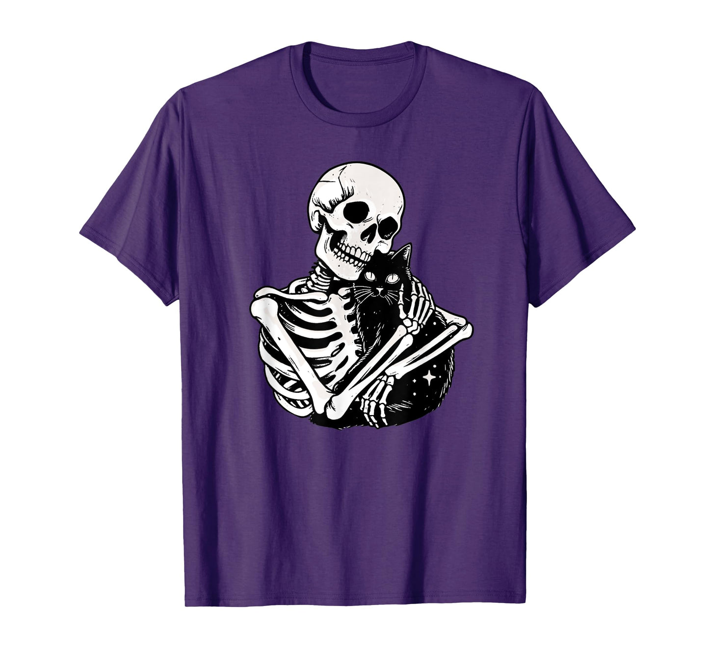 Skeleton Cat Skull Kitty Goth Cute Halloween Men Women Kids T-Shirt