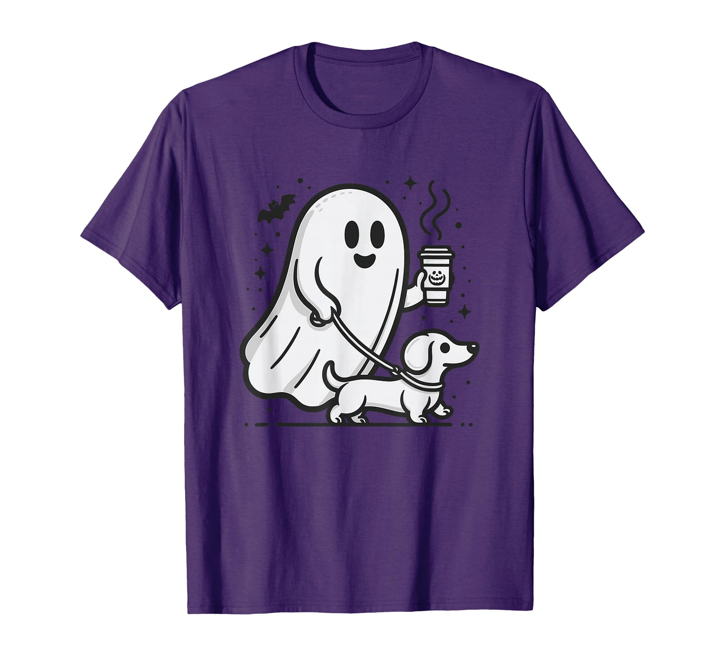 Funny Dachshund Ghost Halloween Spooky Season Weenie Dog T-Shirt