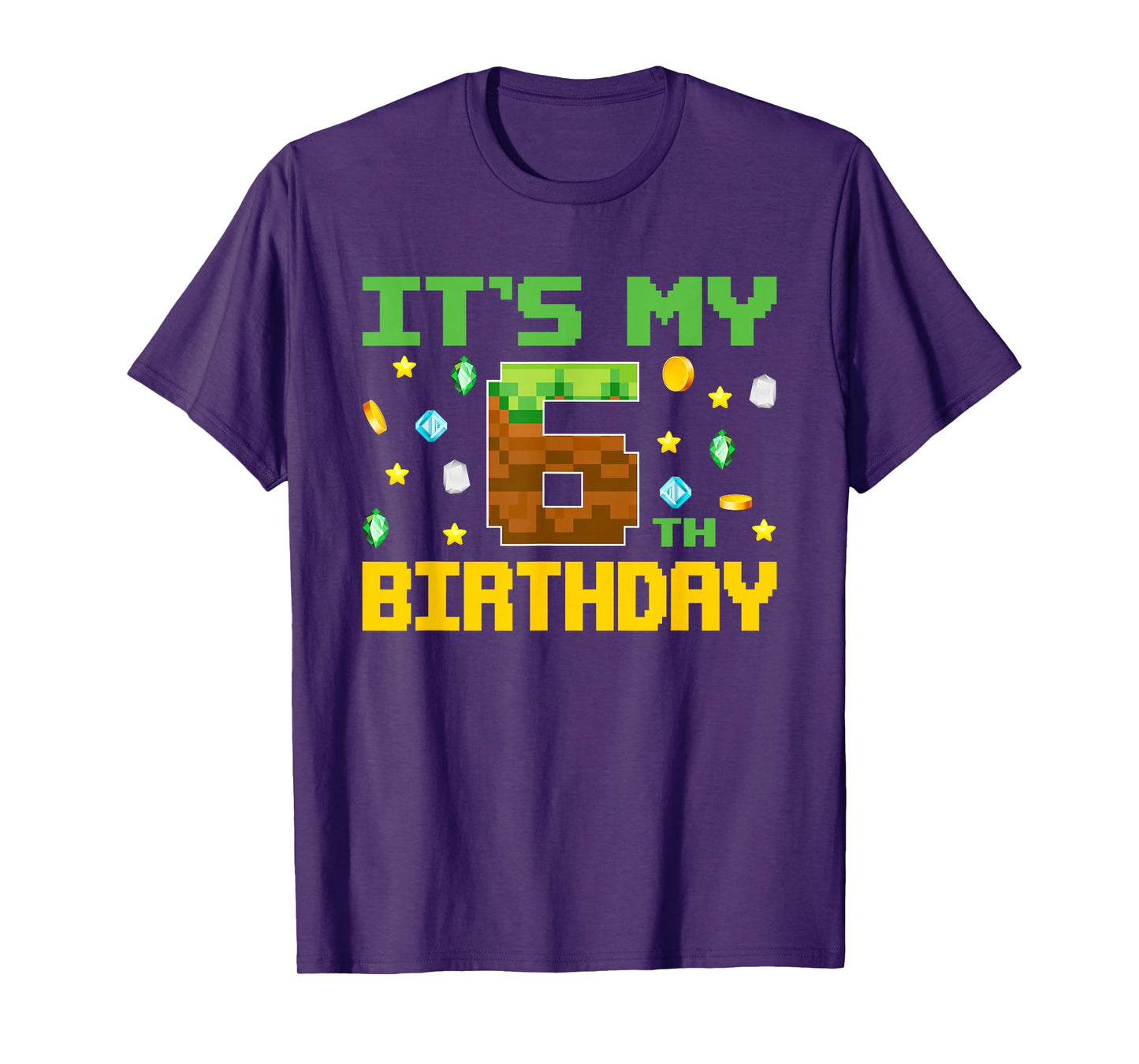 Birthday Boy It's My 6th Birthday Video Game Pixel Number T-Shirt