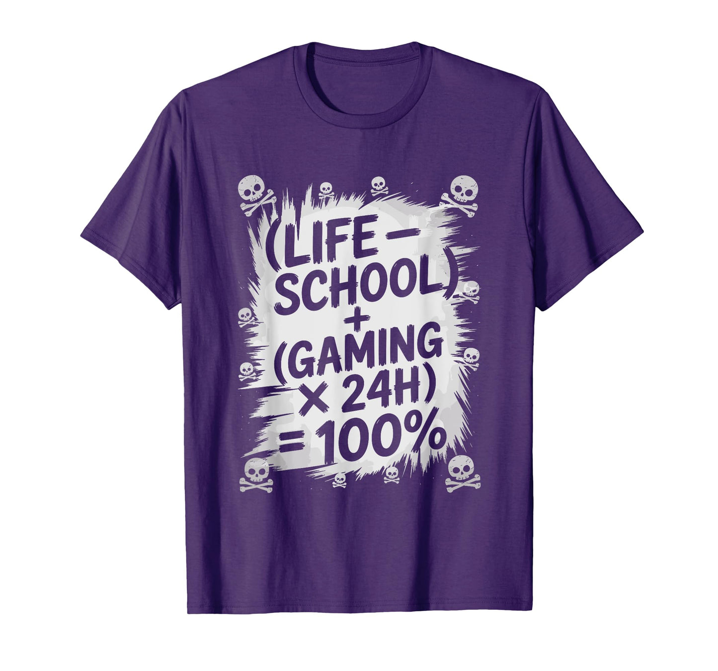 Funny Gamer Math for Teens – Gaming Life Formula T-Shirt
