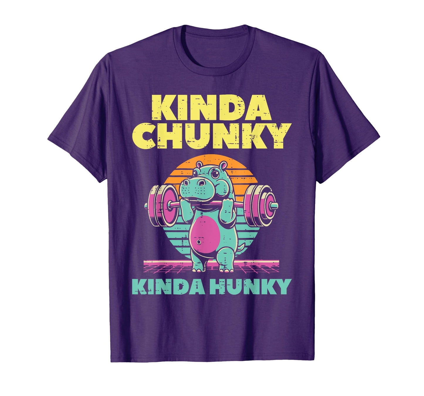 Gym Hippo Kinda Chunky Hunky Funny Workout Fitness Men Women T-Shirt