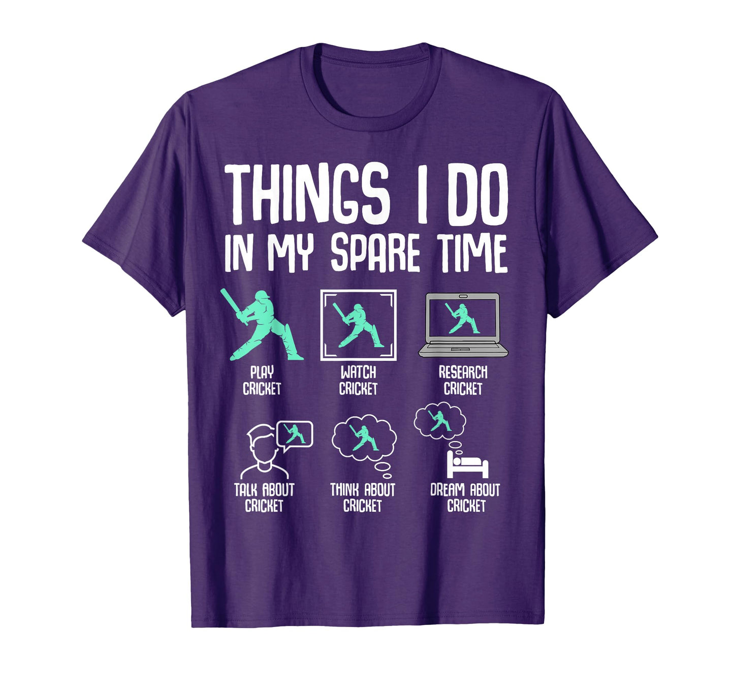 Cricket Things I Do In My Spare Time Kids Boys Youth T-Shirt