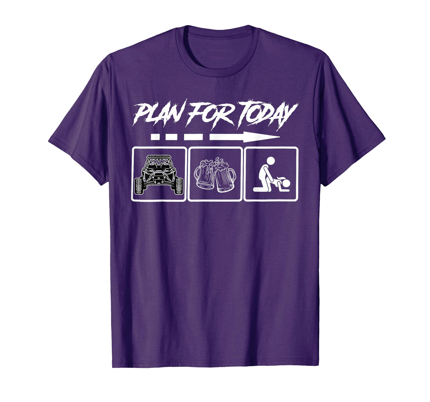 Funny Off Road Side By Side UTV Plan For Today UTV and Beer T-Shirt