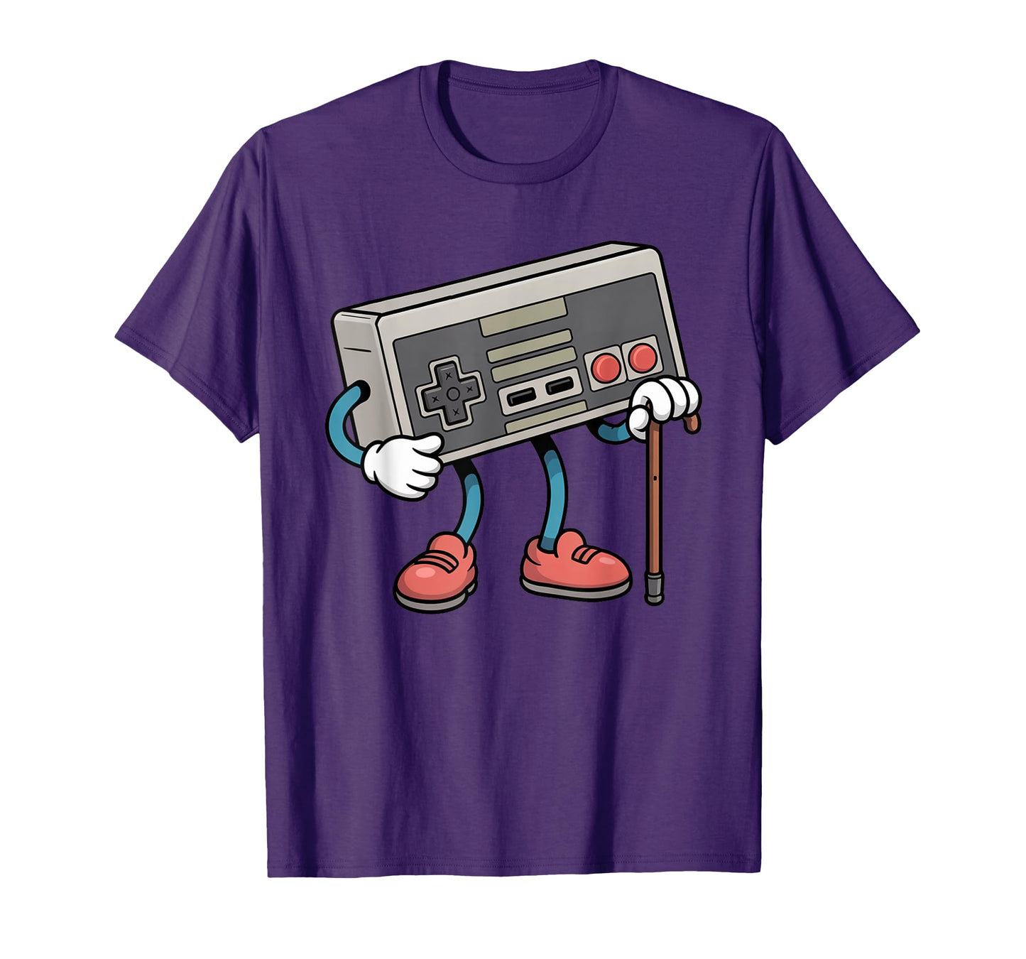 Funny Old Gamer Gaming Retro 80s 90s Video Game Controller T-Shirt