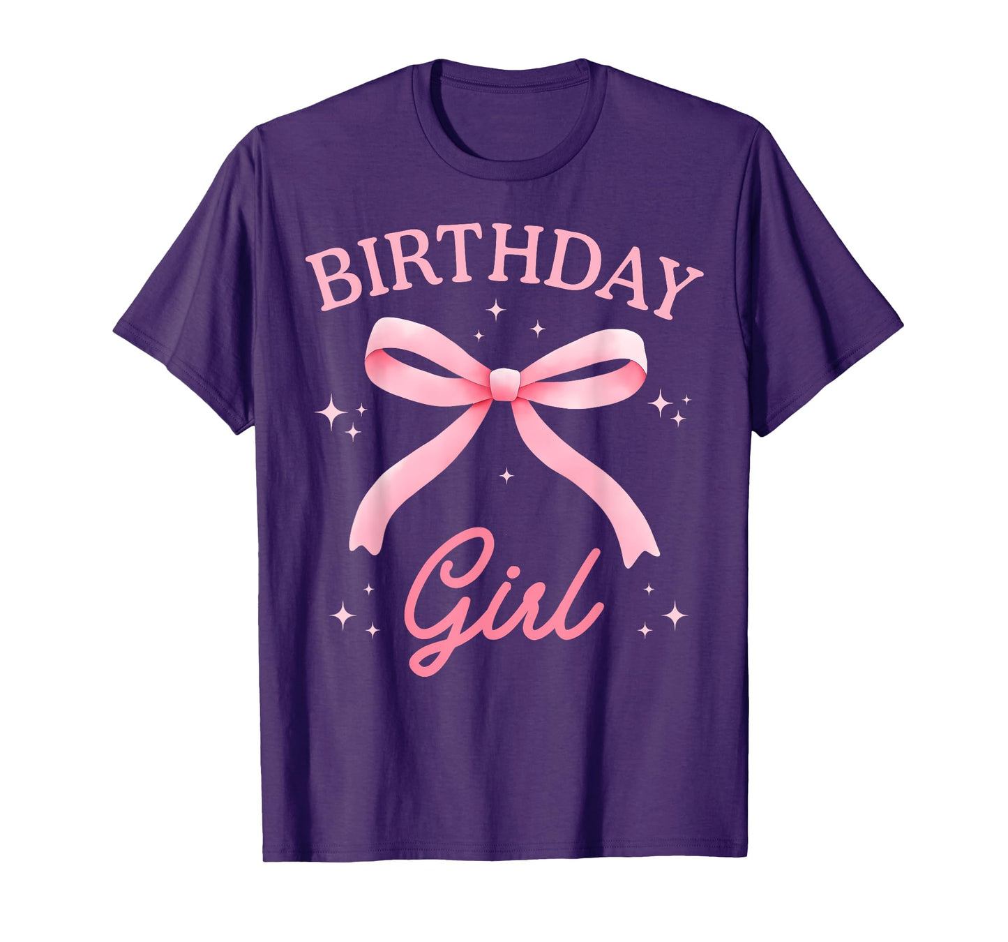 Birthday Girl Coquette Bow Theme Party Matching Family Kids T-Shirt