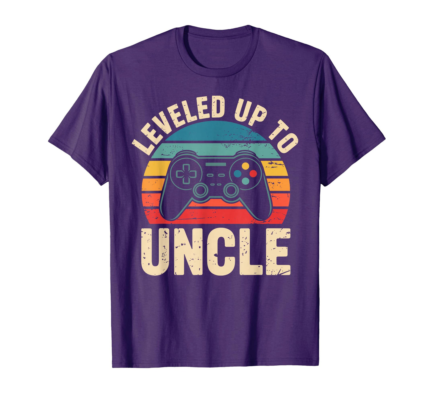 Funny leveled up to Uncle Video Gamers Gaming Cute Graphic T-Shirt