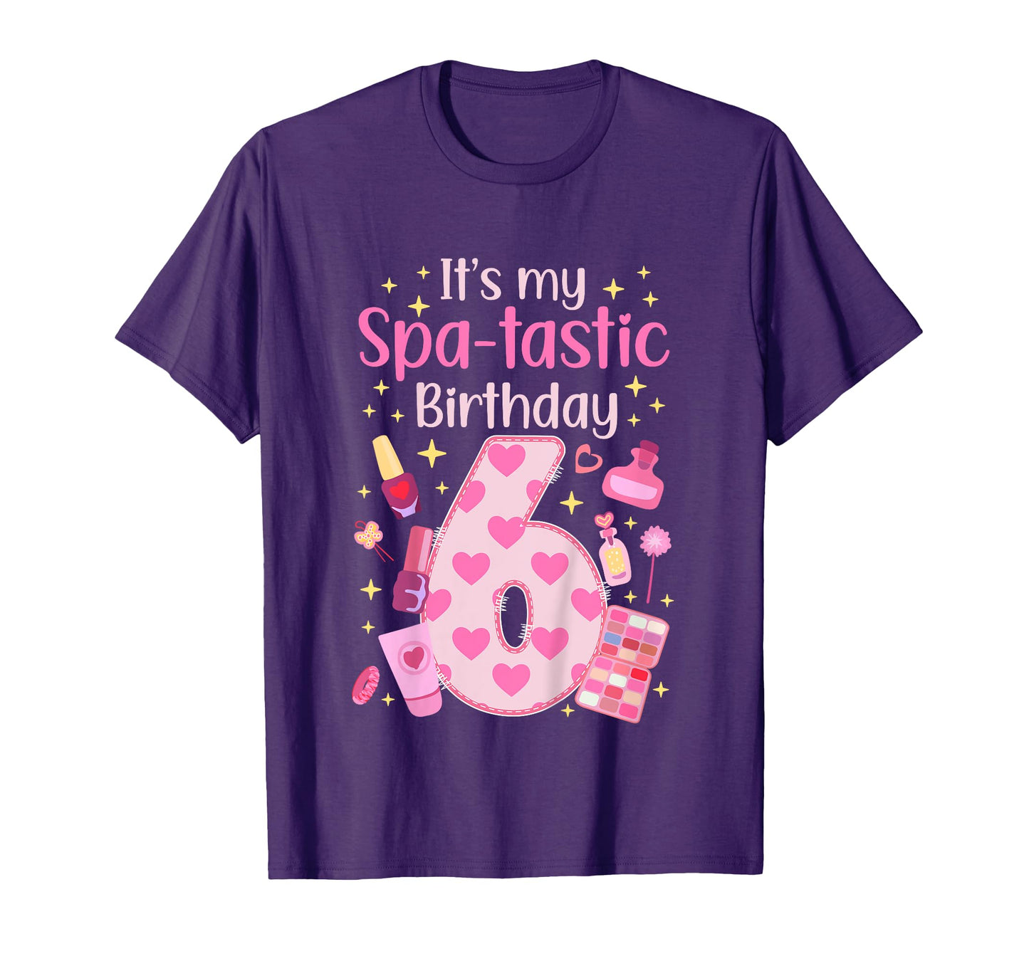 Kids 6th Spa Birthday Six Year Old Spa B-Day Girls Spa Party T-Shirt