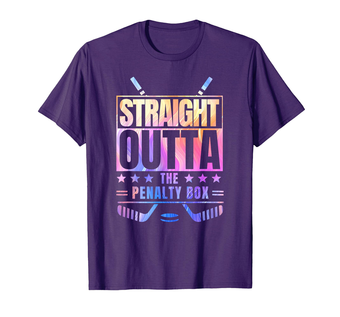 straight outta the penalty box tie dye favorite winter sport T-Shirt