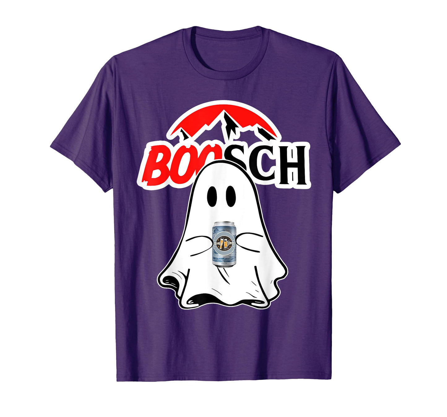 Boosch-Beer Halloween Funny Ghost Drinking Beer Women Men T-Shirt