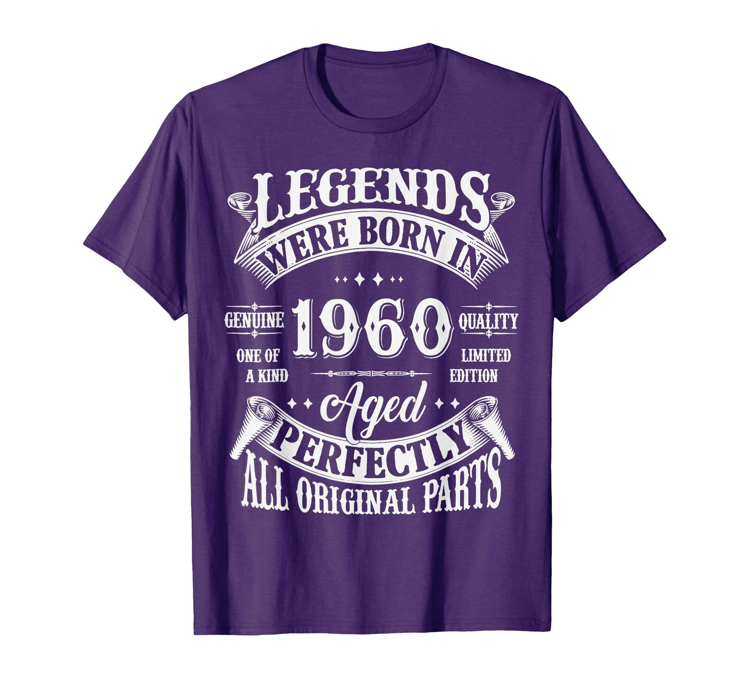 65th Birthday Tee 65 Years Old Vintage Legends Born In 1960 T-Shirt