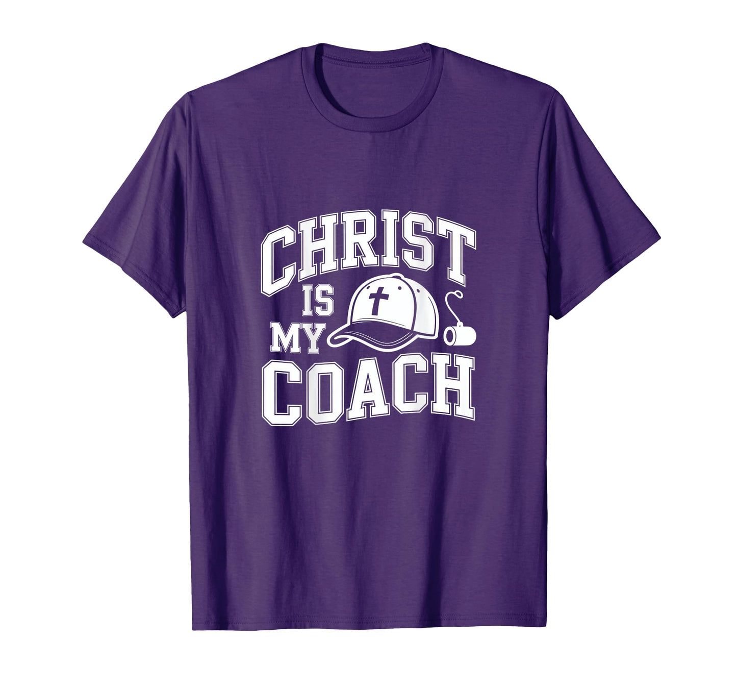 Christ is My Coach Baseball Christian Apparel T-Shirt