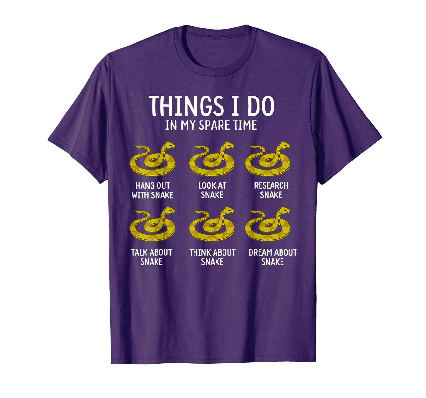Funny Things I Do In My Spare Time Snake Animal Lover T-Shirt