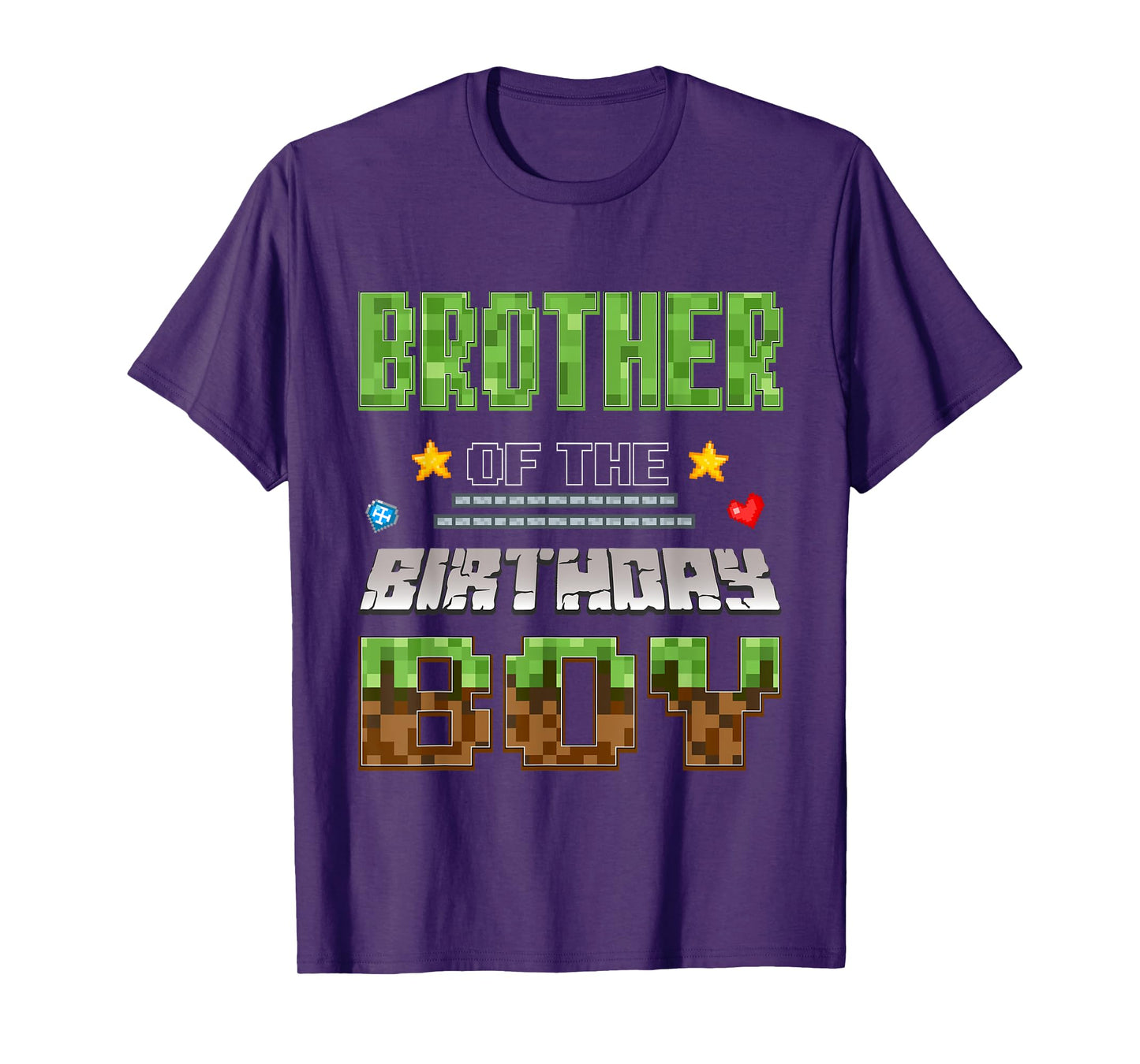 Brother of The Birthday Boy Video Gamer Pixel Birthday Party T-Shirt