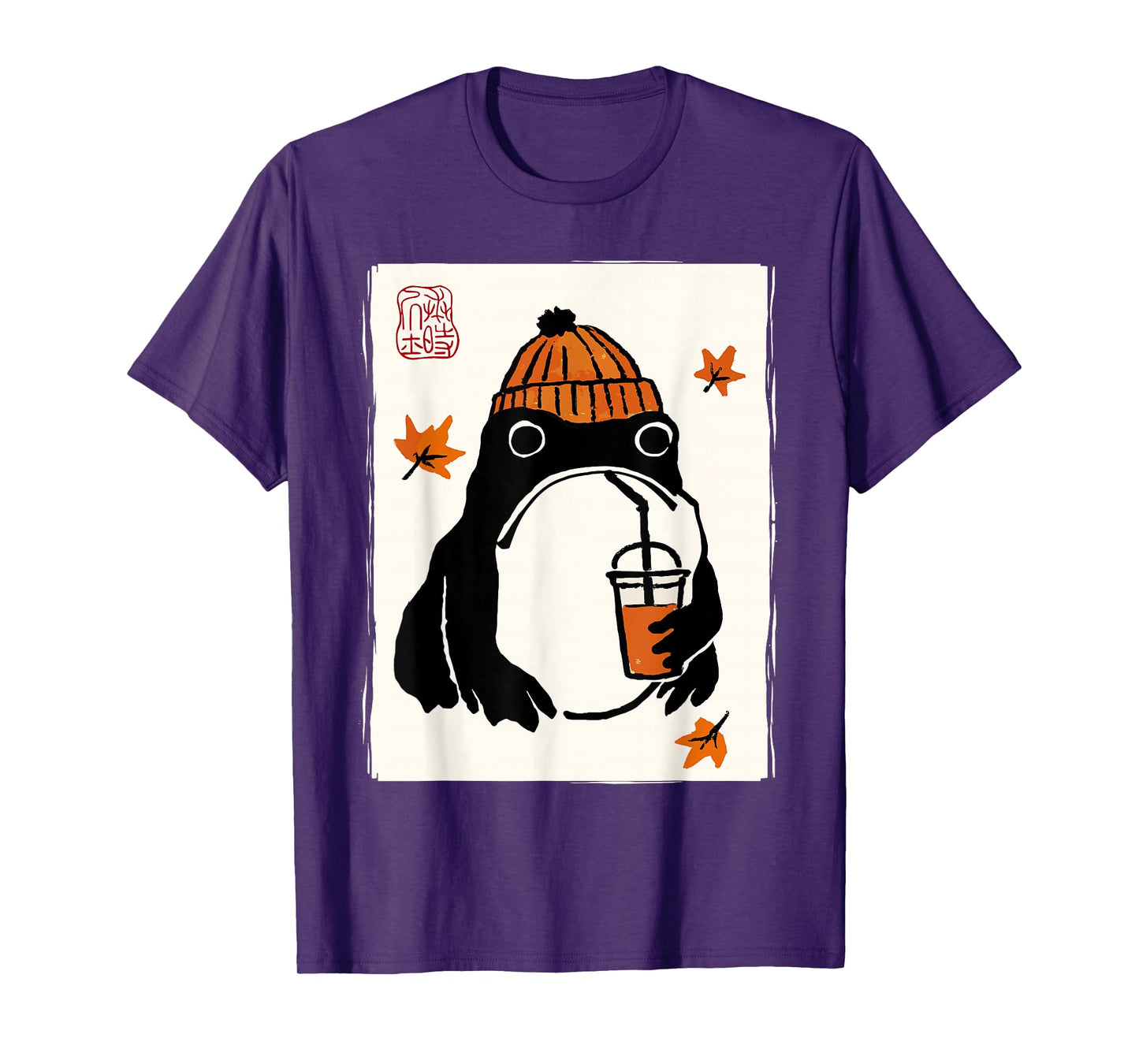 Japanese Frog Pumpkin Spice Fall Autumn Funny Halloween T-Shirt