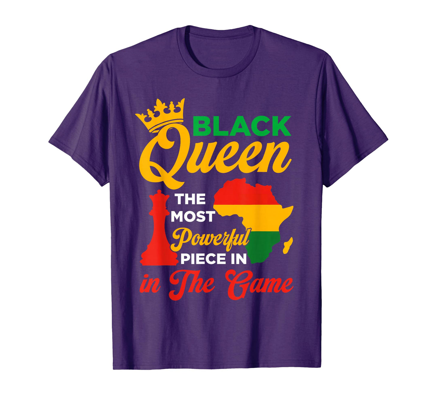 Black Queen Chess Powerful Piece In The Game Juneteenth T-Shirt