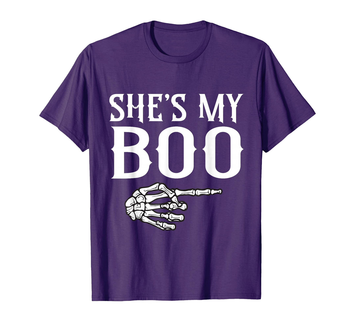 Couples He's My Boo Skeleton Matching Couple Halloween T-Shirt