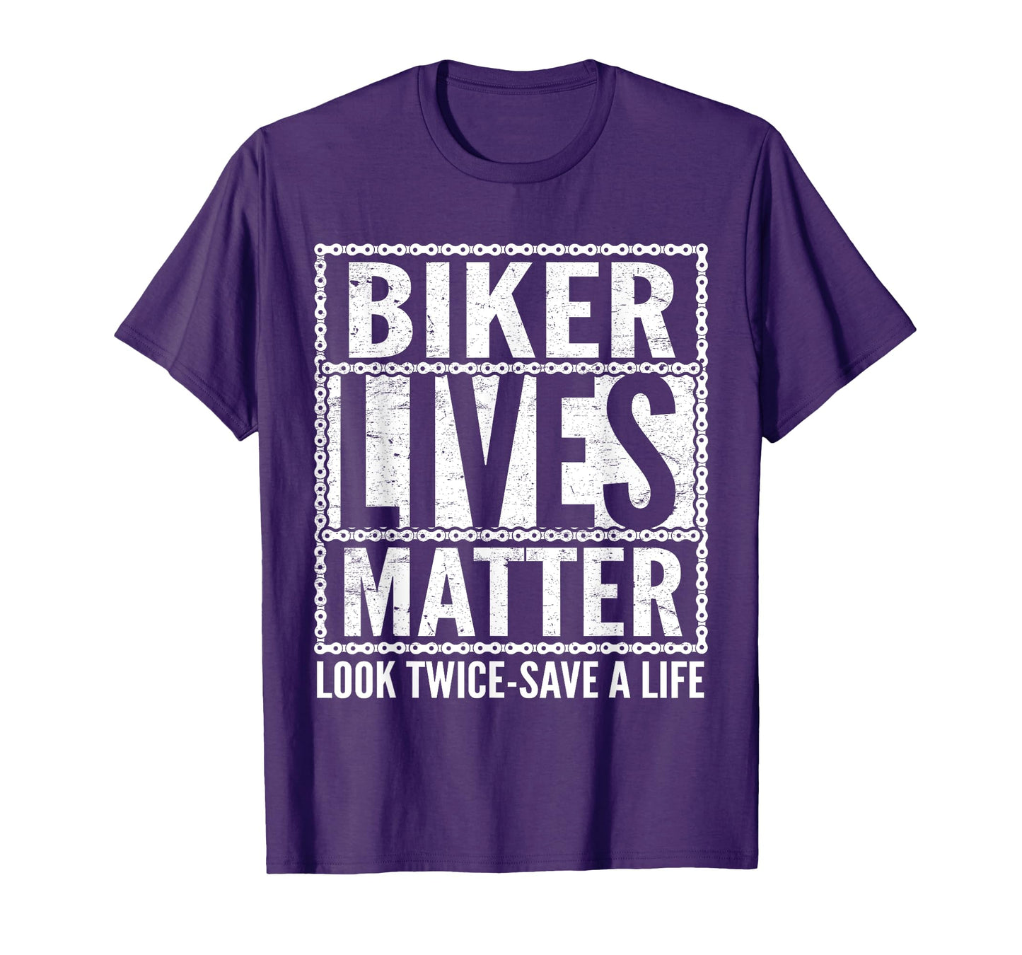 Biker Lives Matter Look Twice Save A Life Motorcycle Lover T-Shirt