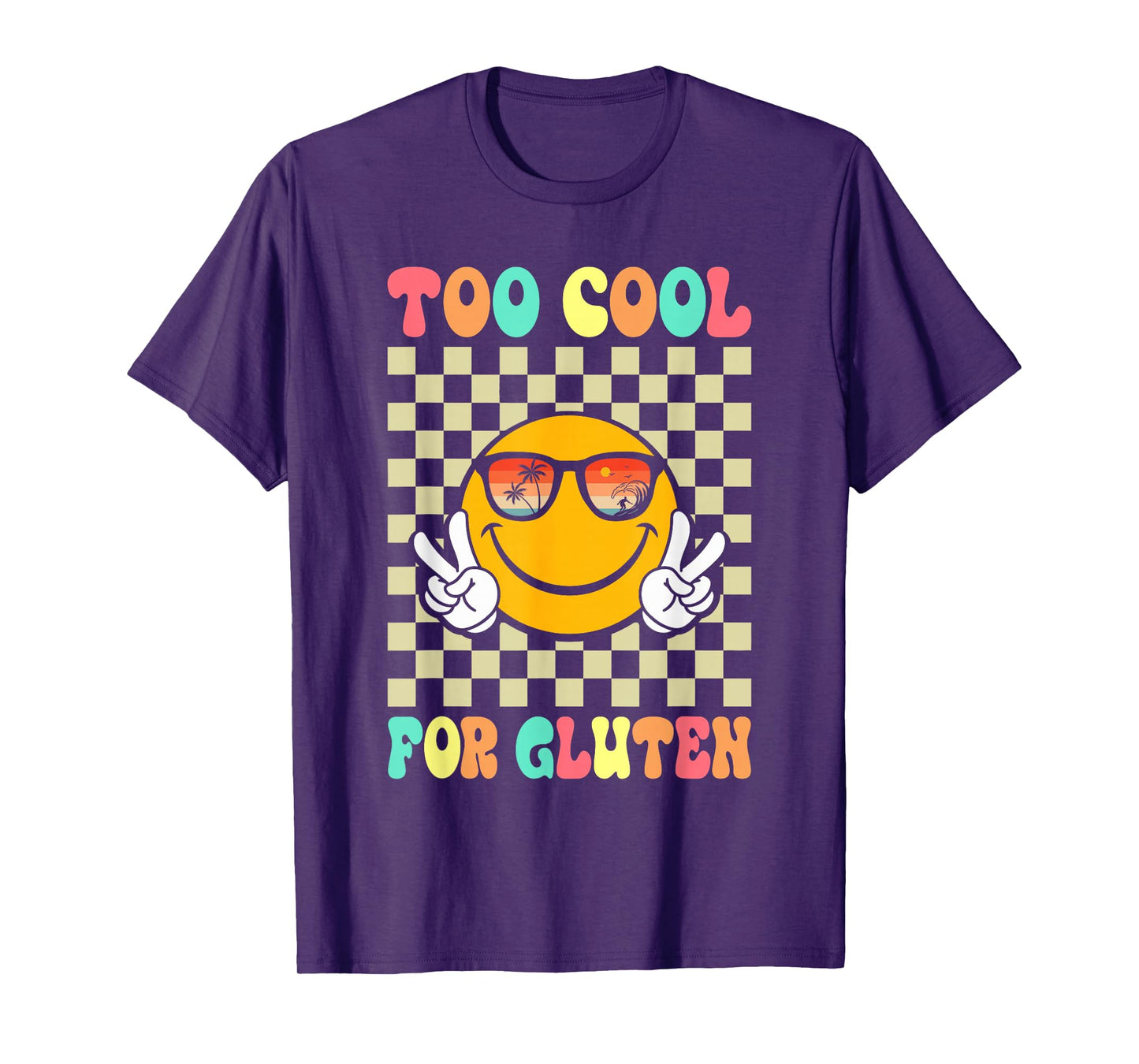 Too Cool For Gluten Celiac Disease Gluten Free Anti Gluten T-Shirt