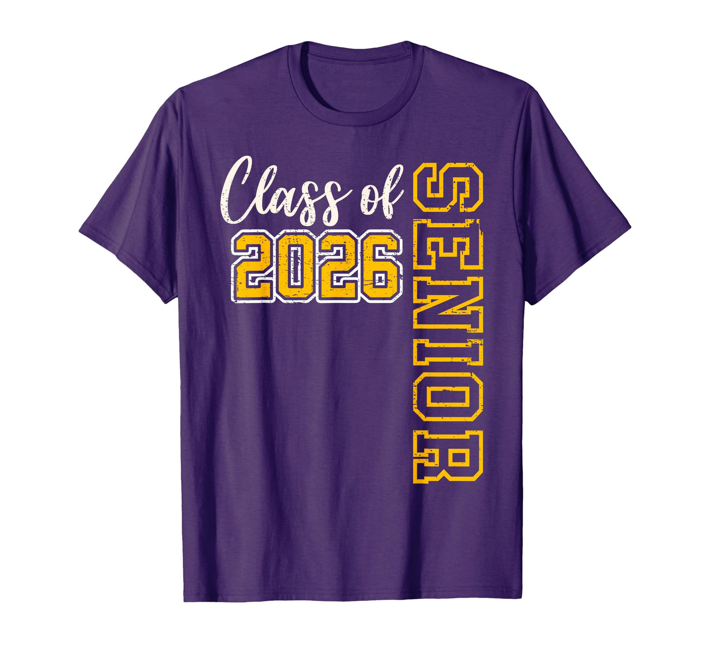 Class of 2026 Senior 26 High School Graduation Black Gold T-Shirt