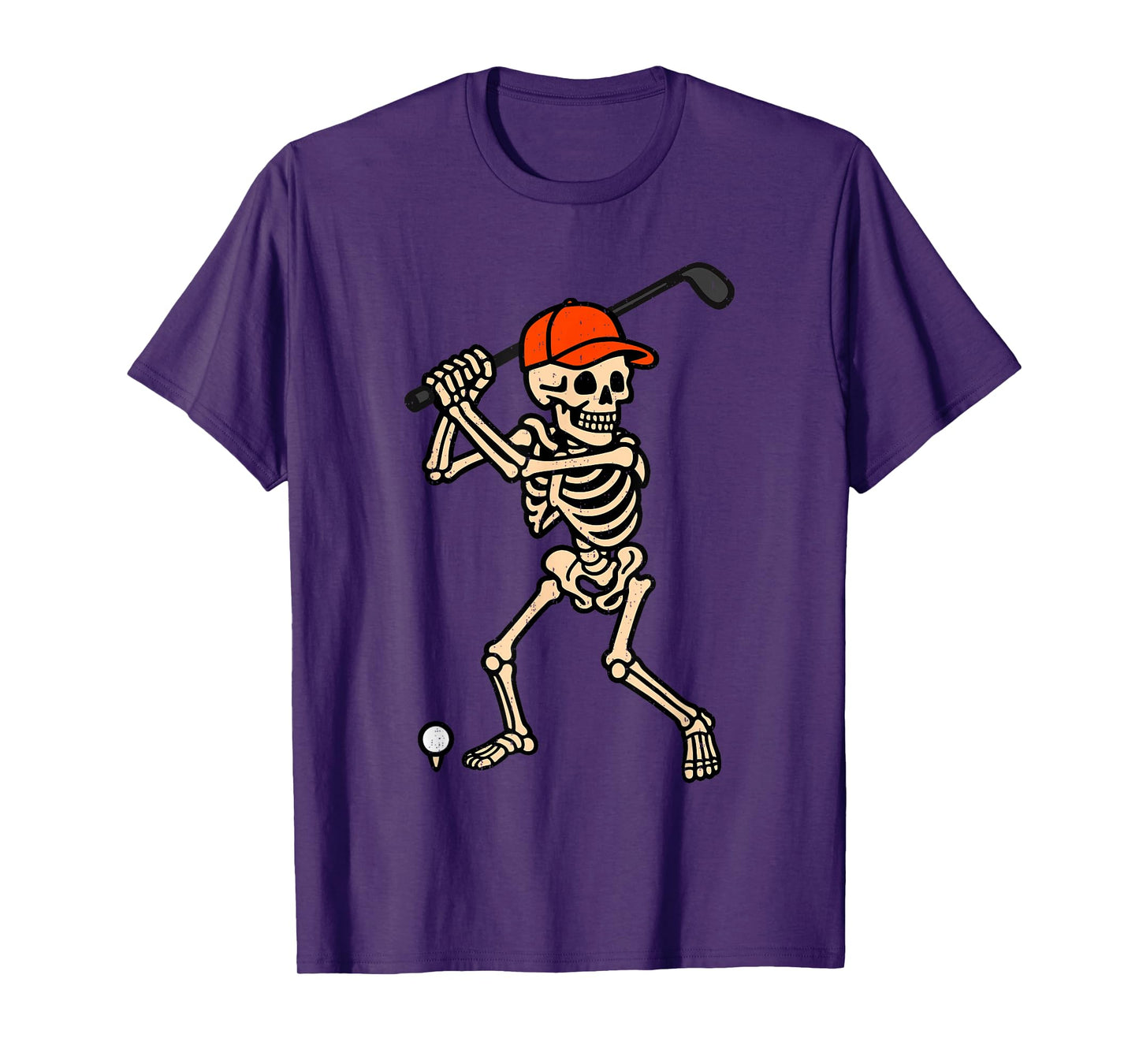 Skeleton Golf Halloween Costume Golfing Spooky Sport Player T-Shirt