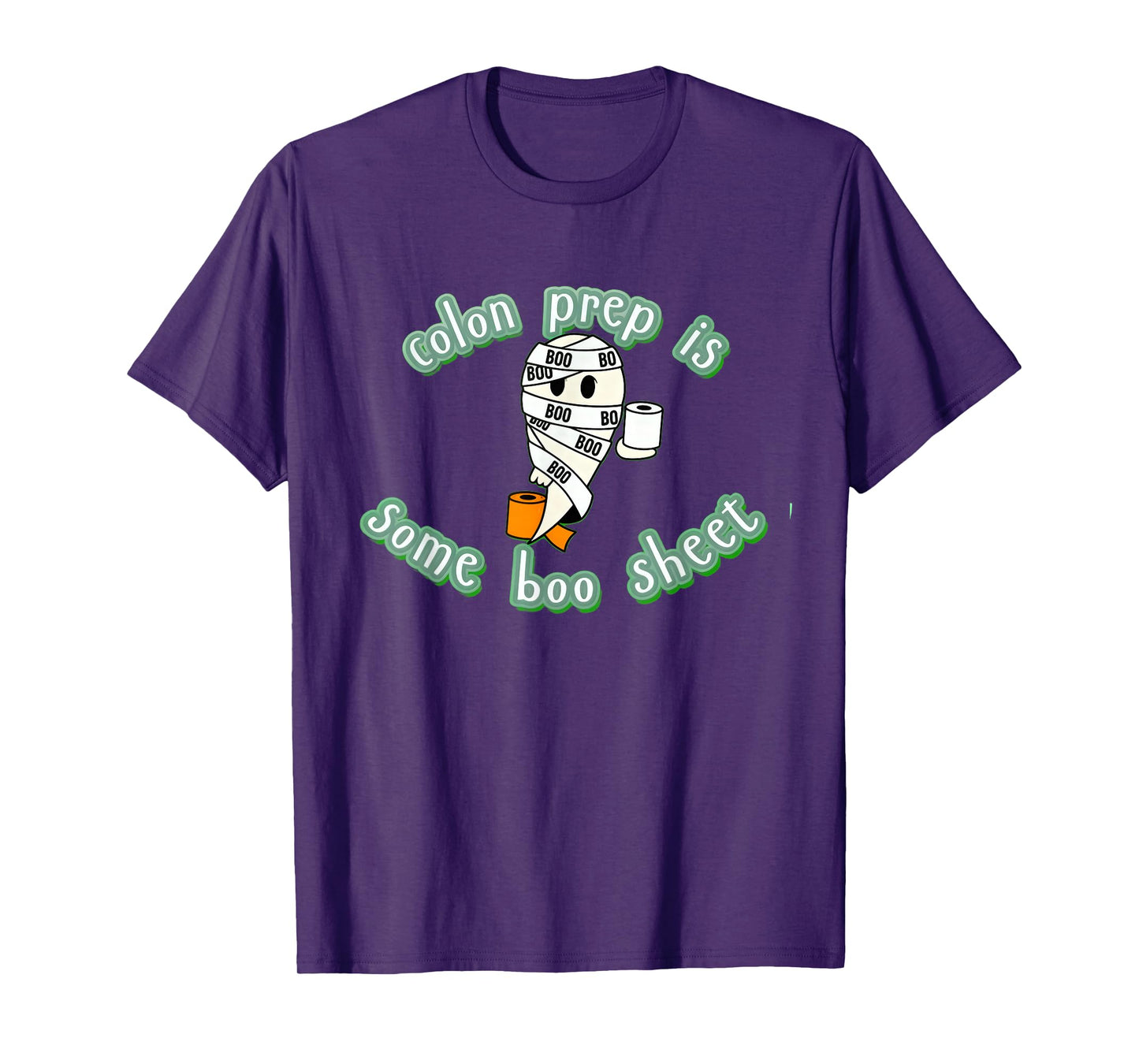 Funny Colonoscopy Prep Ghost Halloween GI Nurse Tee T-Shirt