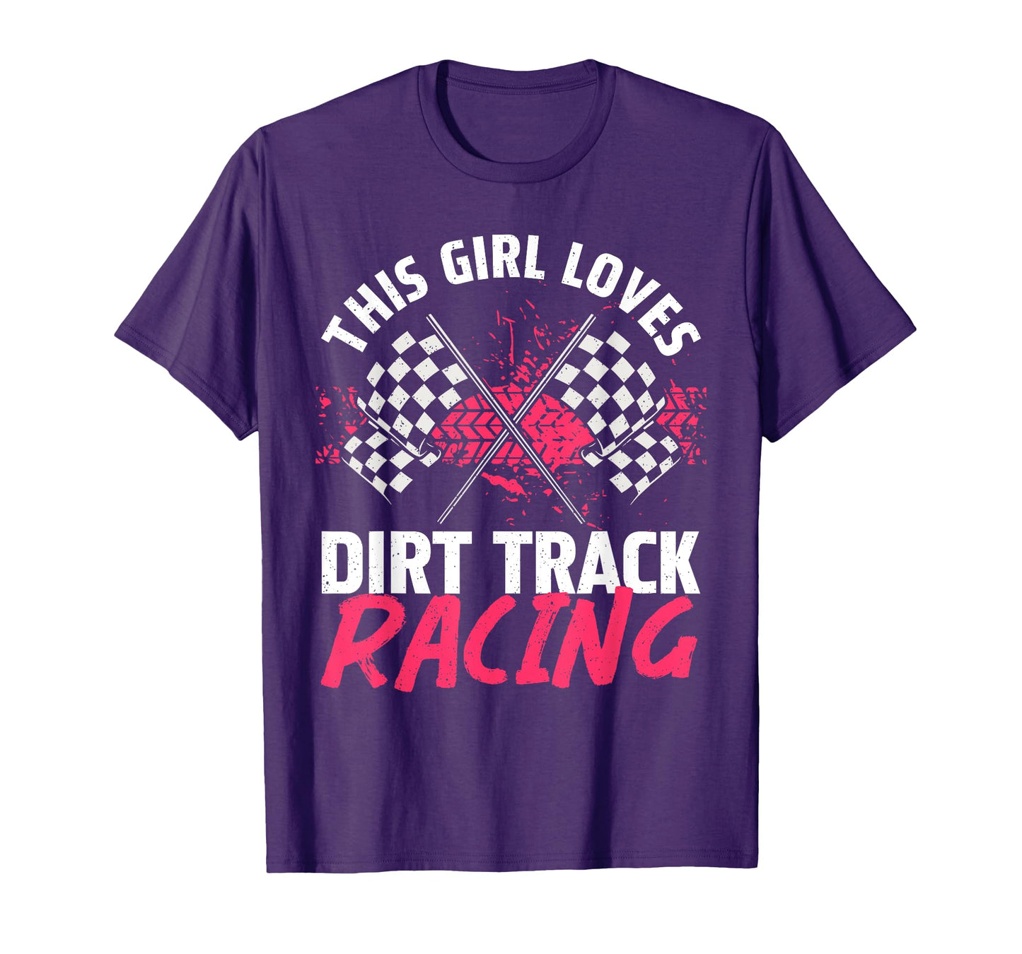 Funny Dirt Track Racing Art For Girls Women Race Car Driver T-Shirt