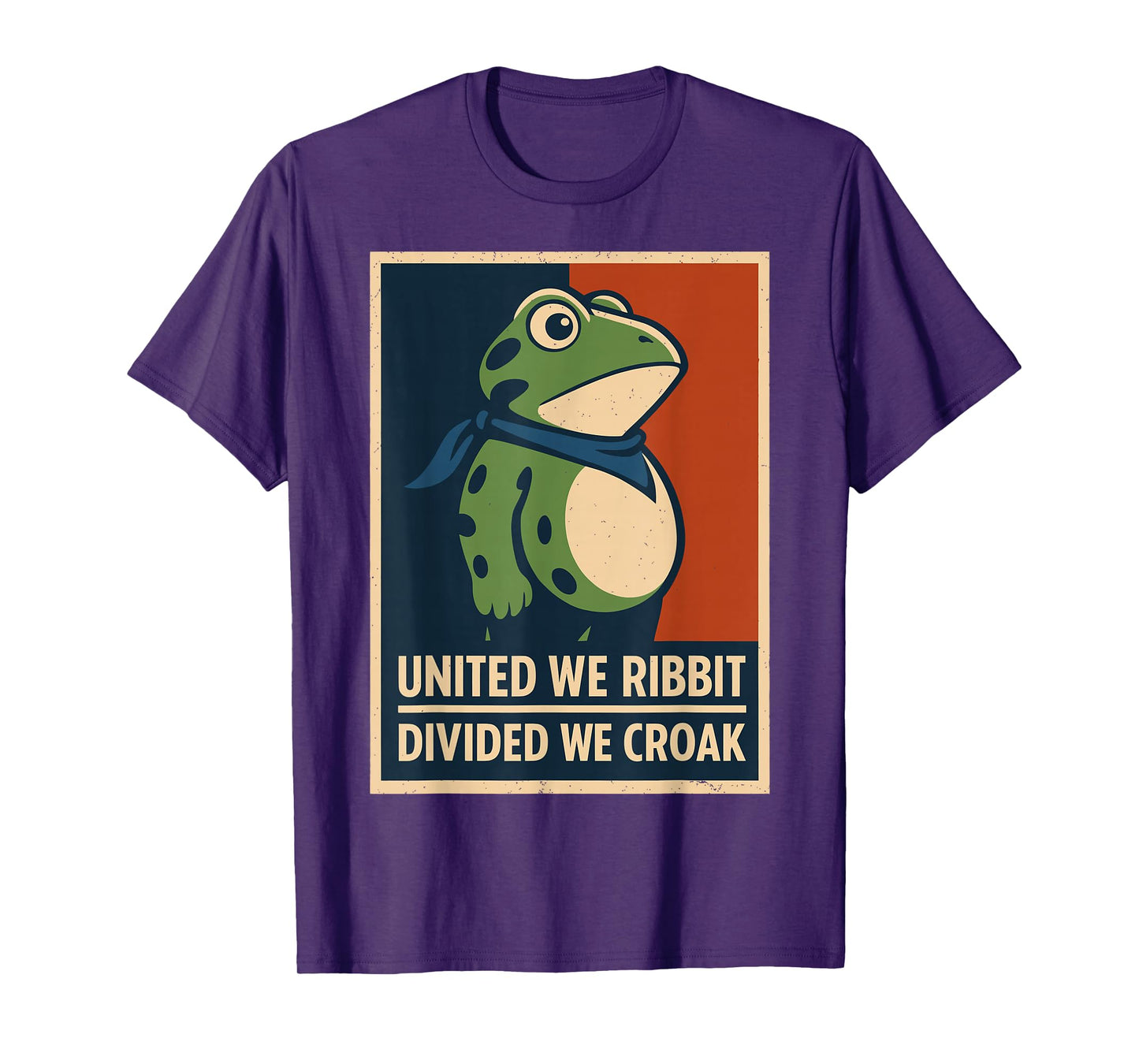 United We Ribbit Divided We Croak Funny Frog Protest Costume T-Shirt