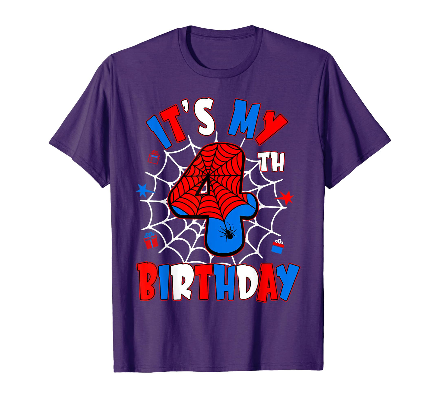 4 Year Old Kids It's My 4th Birthday Boy Theme Party T-Shirt