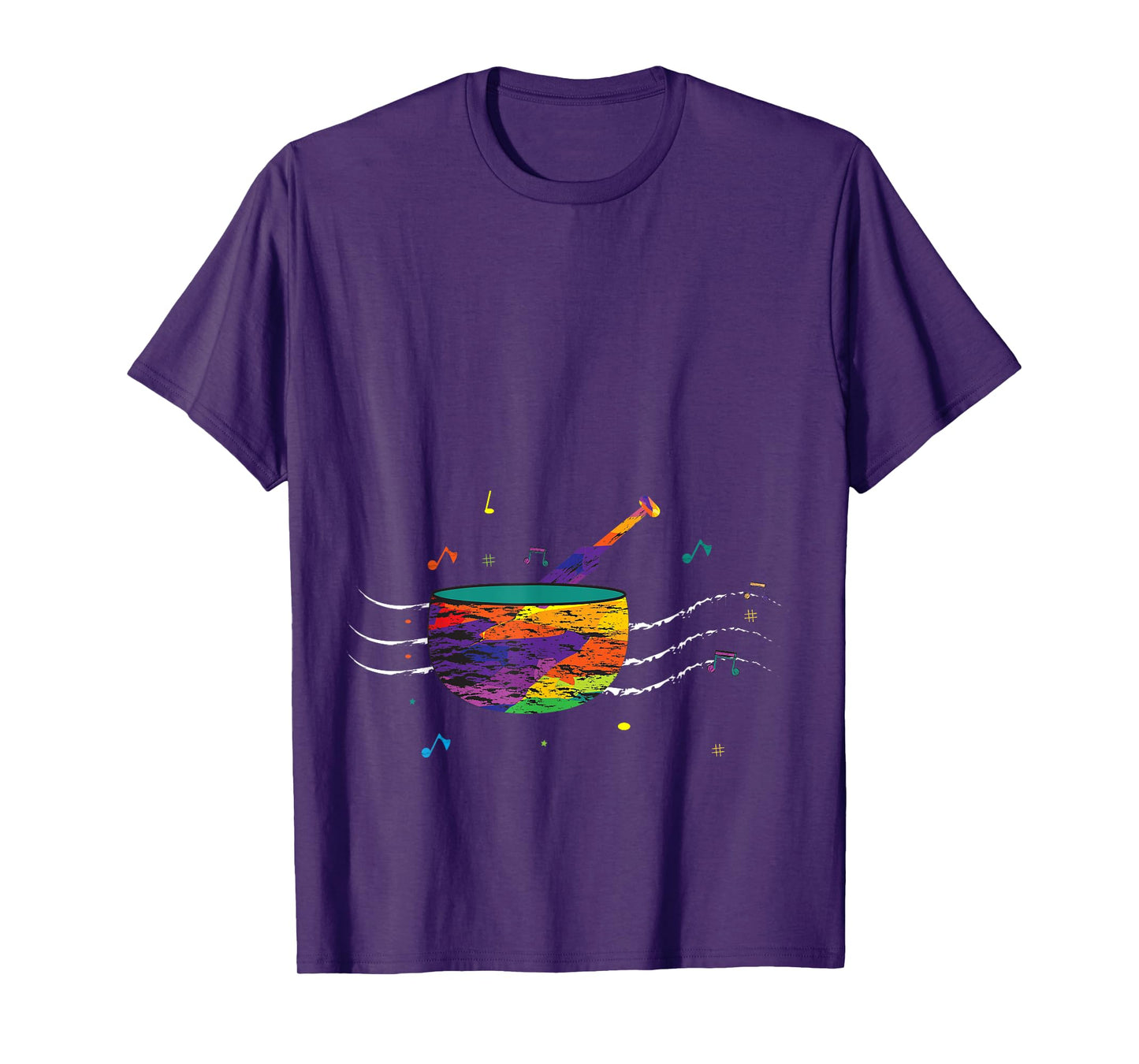 Music Lover, Colorful Singing Bowl, Sound Love, Singing Bowl T-Shirt