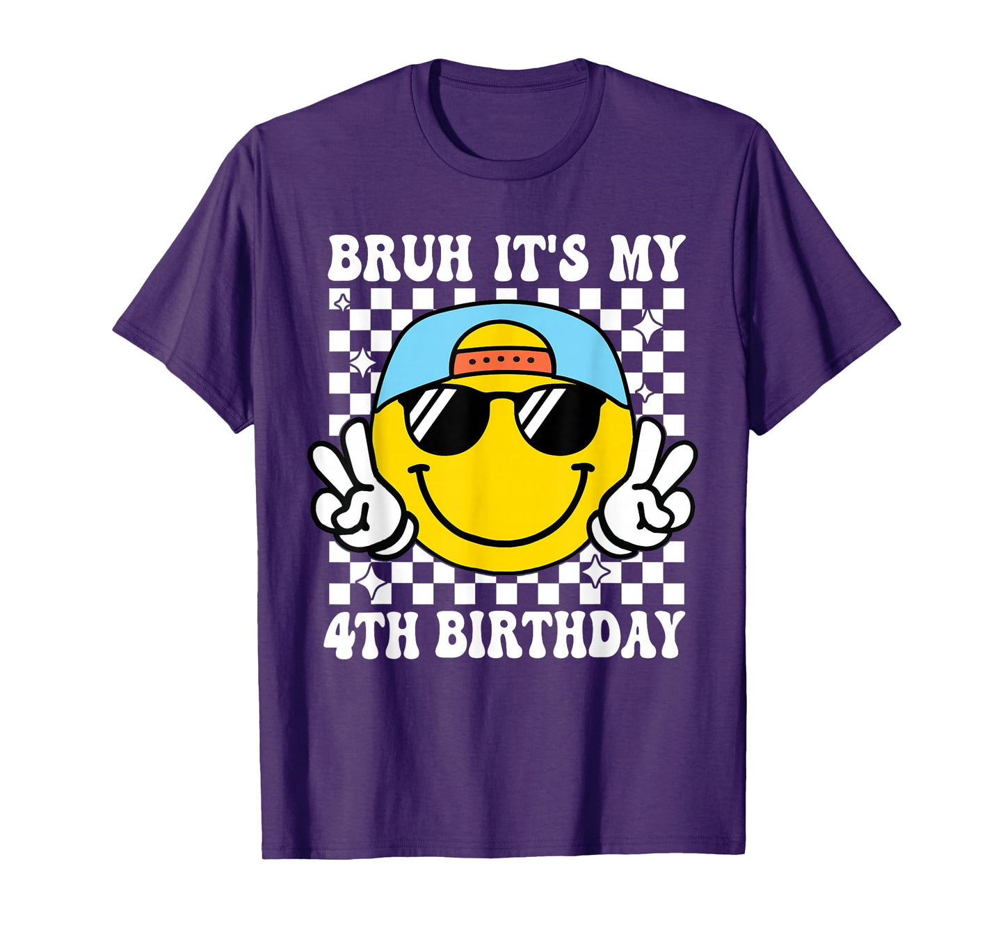 Bruh It's My 4th Birthday 4 Year Old Birthday Boys Girls T-Shirt