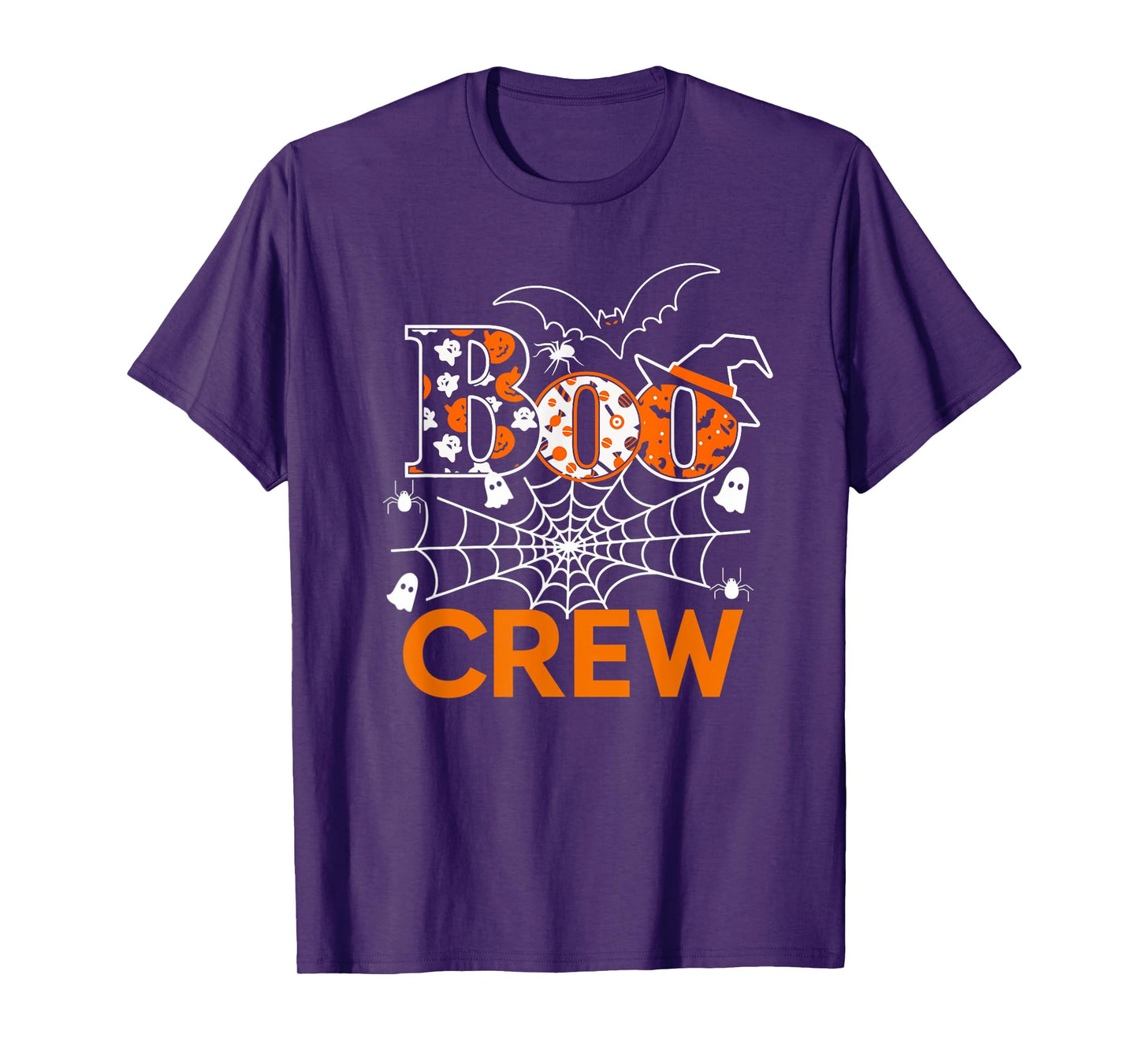 Halloween The Boo Crew - Spooky Spiders and Bats Fun Family T-Shirt