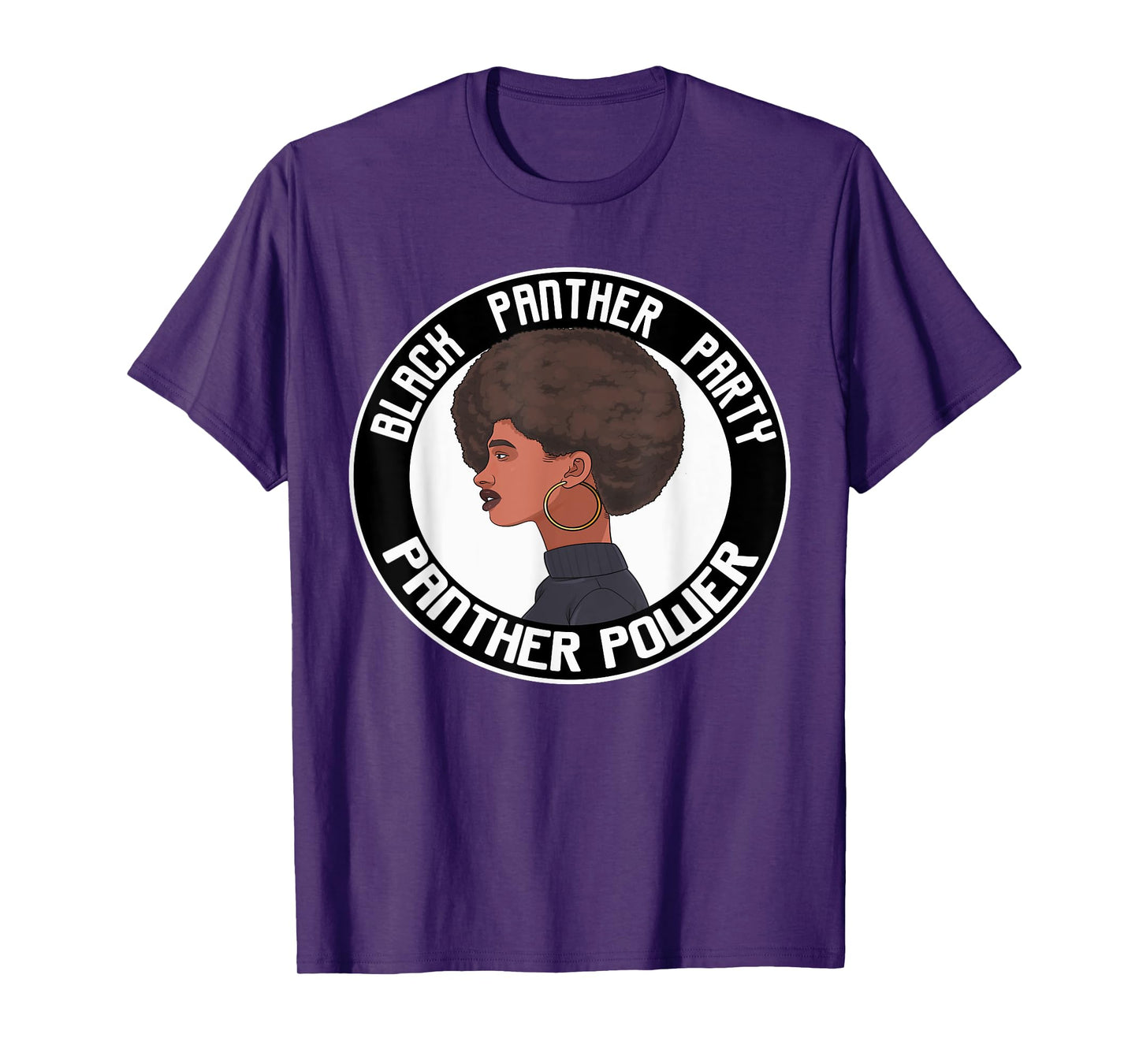 Black History Panther Party Power Logo Afro Hair 1966 T-Shirt