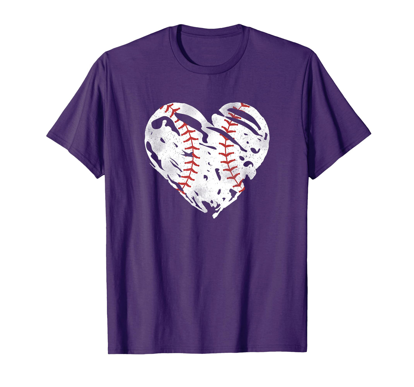 Graphic Ball Heart Men Women Coach Player Cute Baseball Mom T-Shirt
