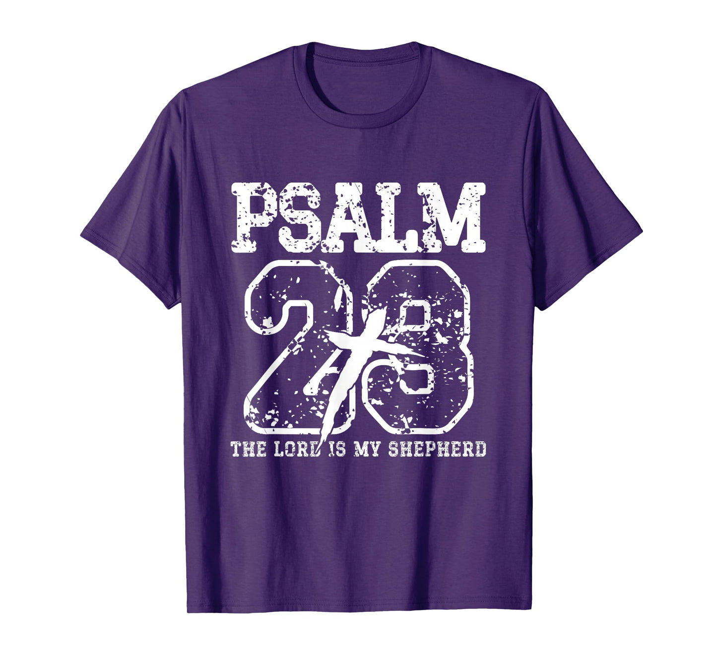 Retro Psalm 23 The Lord is My Shepherd Christian Faith T-Shirt