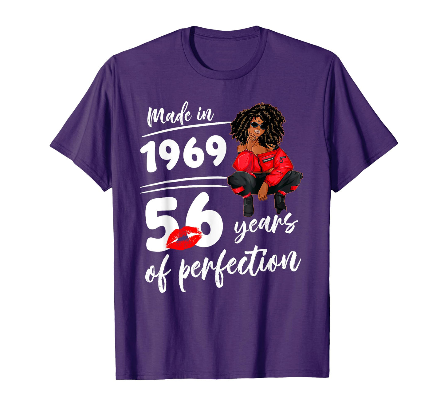 Made In 1969 56 Years Of Perfection Birthday Melanin Women T-Shirt
