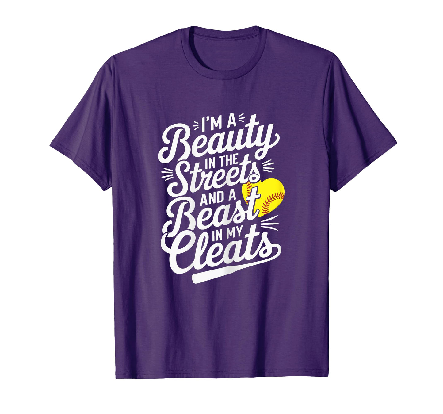 Softball Girl I'm A Beauty In The Streets Beast In My Cleats T-Shirt