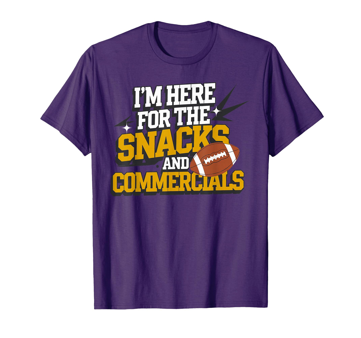 Football Snacks & Commericals Kickoff | Mens & Womens Gift T-Shirt