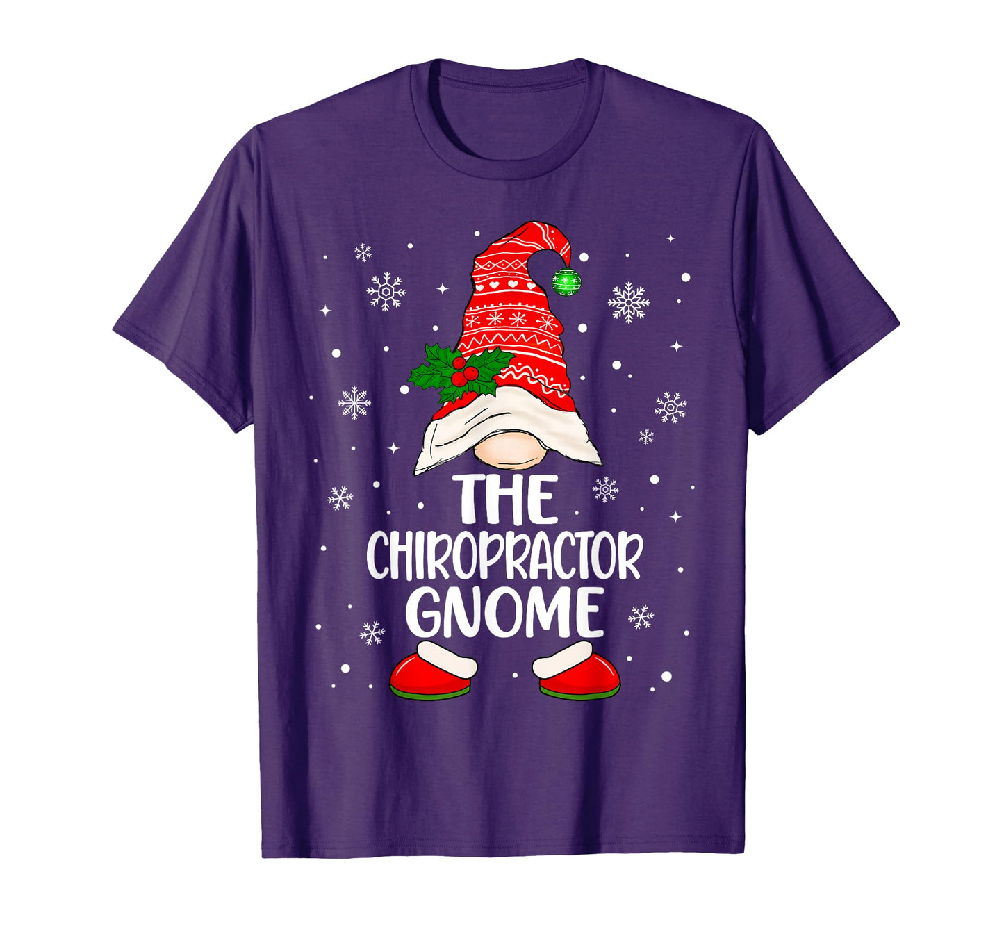 Chiropractor Gnome Funny Chiropractic Christmas Pajama T-Shirt